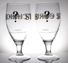 Set of 2 Pint Beer Glasses Curious Brewery, Kent