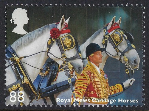 Royal mews carriage horses - royal, on