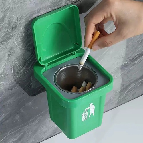 Stainless steel ashtray with - steel,