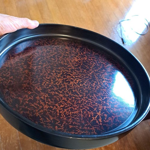 Showa era lacquered tray - era,