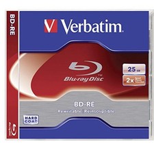 Verbatim 43615 BD-RE Rewritable 25GB 2x speed  Blank Blu ray discs in Jewel Case