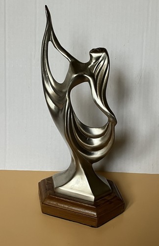 Art deco style pewter dancing - art,