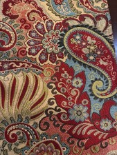 Boho Paisley Red/Teal/Gold
