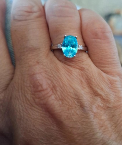 Large blue topaz - , adjustable
