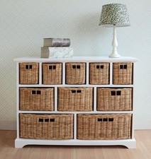 Large White Basket Storage