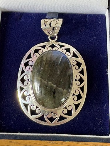 Large sterling silver - large, oval