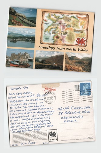 Postcard greetings from - greetings, north