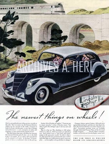 1937 lincoln zephyr automobile - lincoln,