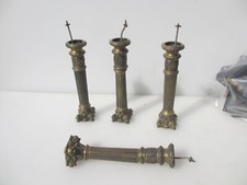 Antique Brass Clock Column Furniture Mount Classical Greek Roman 7.5"H - £15each