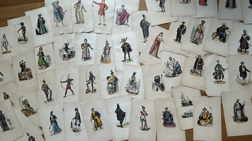 Antique hand colored - 34+antique,