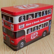 KitKat Tin Red London Red Double Decker Bus Biscuit Storage Container Nestlé
