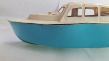 Penguin Vintage Long Range Clockwork Cabin Cruiser Boat Model with Key And Box