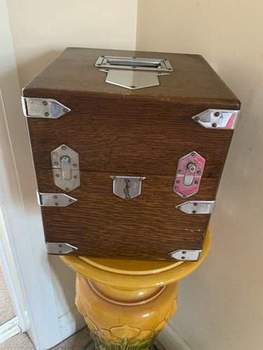 Antique oak campaign boxed - antique,