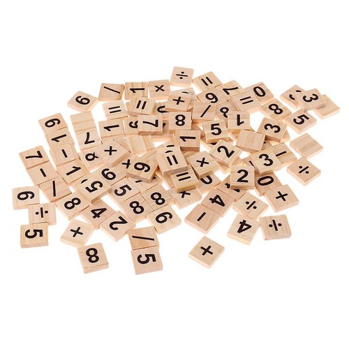 100pcs figure square - 100pcs, wooden