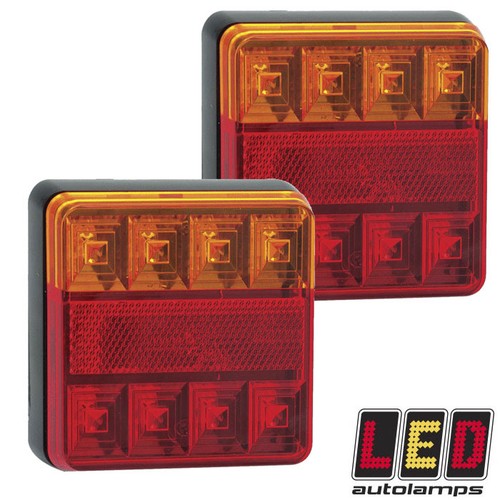 Pair 12v square - pair, led