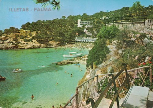 Postcard illetas palma - postcard, illetas,