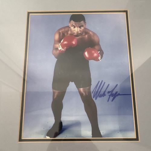 Mike tyson signed - signed, framed