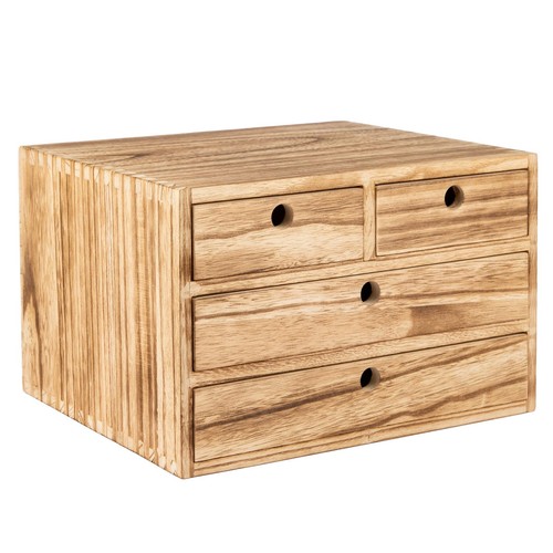Wooden four drawer storage