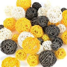 42PCS Rattan Balls, Bowl Fillers Wicker Balls Decorative Orbs Spheres Vase1141