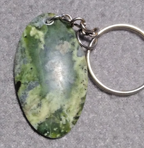 Serpentine pyrite cabochon - pyrite,