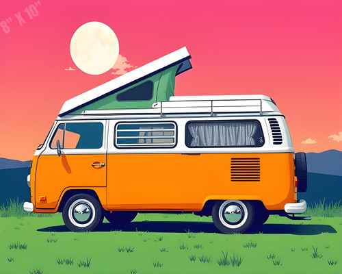 Vintage camper van - vintage,
