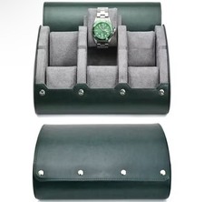 Luxury Genuine Leather Watch Roll 3-6 Travel Case Leather Display Storage Box