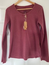 Women’s Fat Face Harriet Henley Top Colour Rose Pink Size UK 14