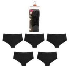 Girls Plain Black Knickers