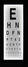 Eye Test Chart Wall light box