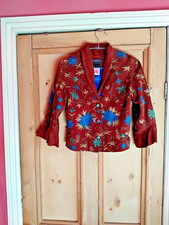 Vintage embroidered suede