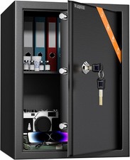 Key Lock Steel Safe Box 43L