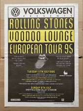 ROLLING STONES VOODOO LOUNGE TOUR 1995 POSTER SIZED original music press advert 