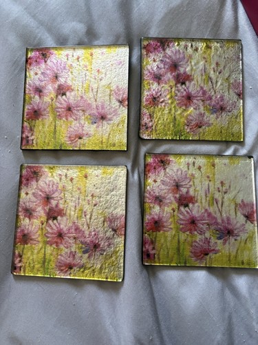 Glass coaster set 4 - glass,