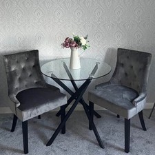 Small round glass dining - small, table