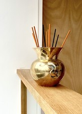 Ring Handled Brass Urn Vase