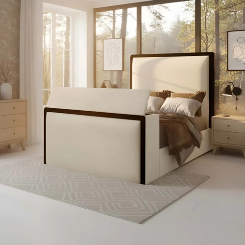 Peters plain bed frame with - bed,