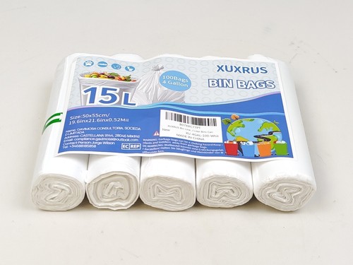 Xuxrus 15l bin bags white - 15l,