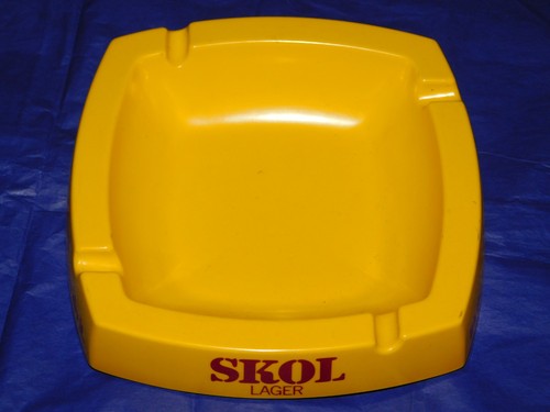 Pub ashtray skol lager yellow - lager,