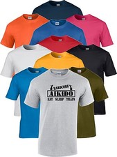 Aikido Eat Sleep Train Martial Arts T Shirt