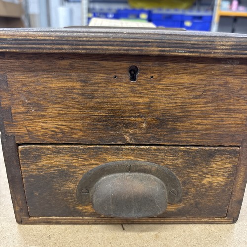 Antique wooden cash register - wooden,
