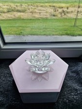 Beautiful Pink Trinket Box topped with Crystal Lotus from JM by Julien Macdonald