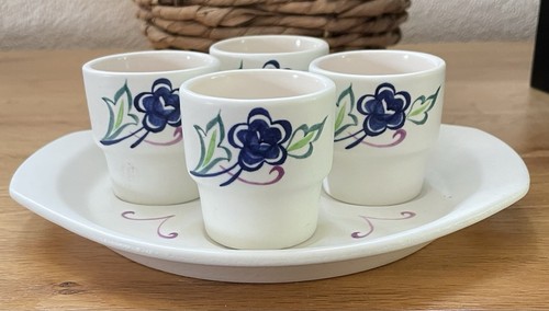 Poole pottery egg cups with - egg,