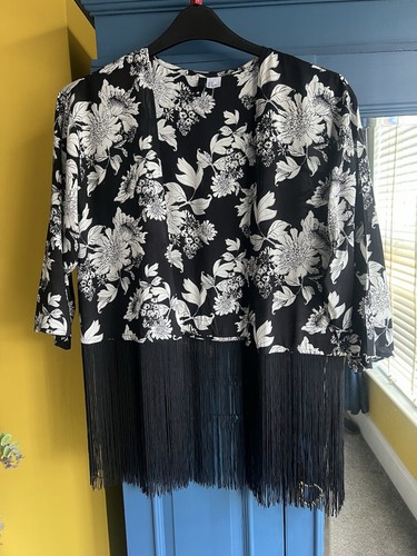 Fringed kimono beach cover - fringed, kimono/beach