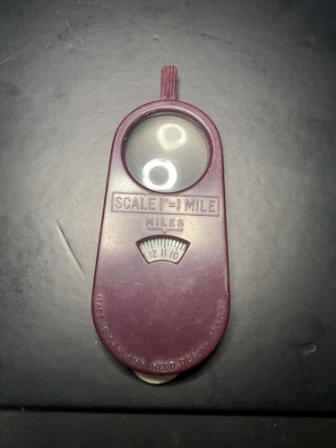 Vintage map measurer - map,