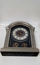Vintage Steampunk Style Wall Clock with Exposed Gears Roman Numerals