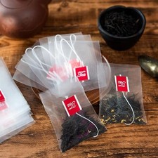 100Pcs Nylon Empty Tea Bags with String Filter Paper Teabags Filter Bag