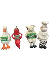 Humorous Animal Chef Figurine Set for Kitchen Decor
