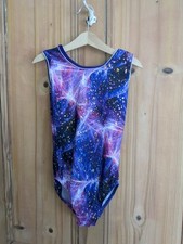 The Zone Pink Purple Galaxy Print Leotard 30"