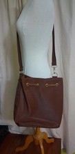 Brown Lacoste Bucket Handbag