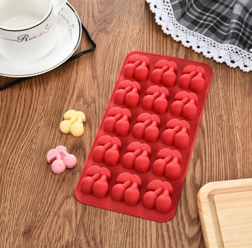 Cherry silicone cake chocolate - cherry,